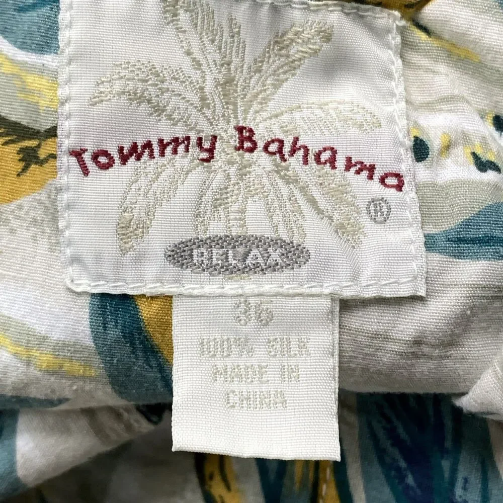 Tommy Bahama Mens 100% Silk Brown Pleated Relaxed Pants 36x29